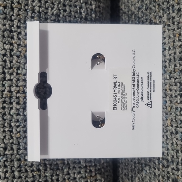 Juicy Couture Gold Garden Butterfly Hoop Earrings - Picture 4 of 4